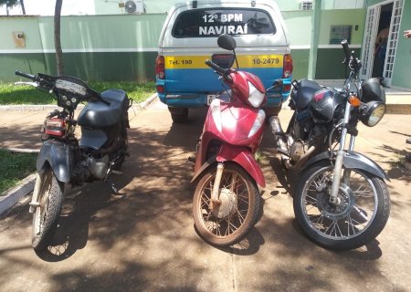 Em Naviraí, Polícia Militar apreende adolescentes por furto e recuperam motocicletas