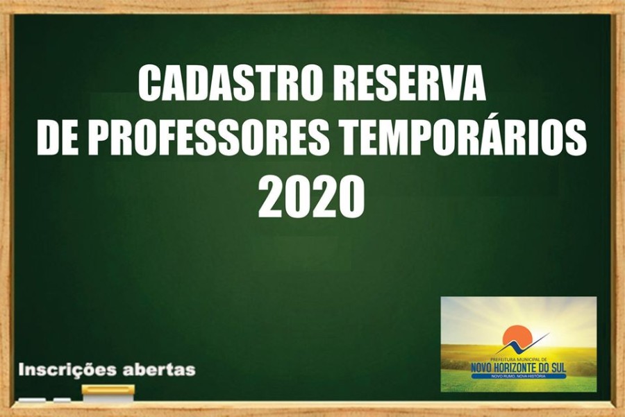 Novo Horizonte do Sul - Processo seletivo para professores temporários