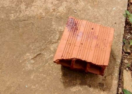 Homem tenta matar a sogra com um bloco