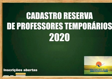 Novo Horizonte do Sul - Processo seletivo para professores temporários
