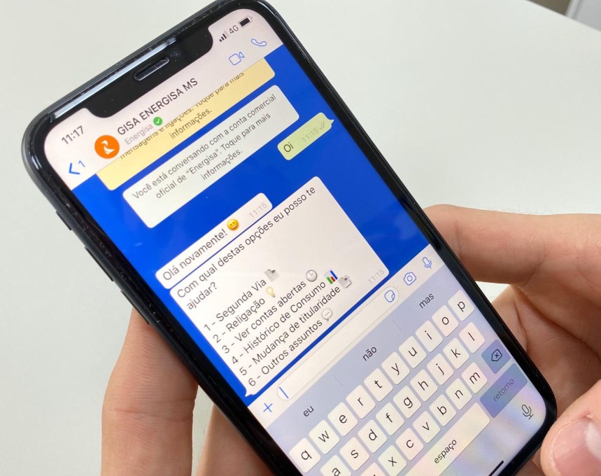 Gisa, assistente virtual da Energisa, oferece atendimento 24 horas pelo WhatsApp