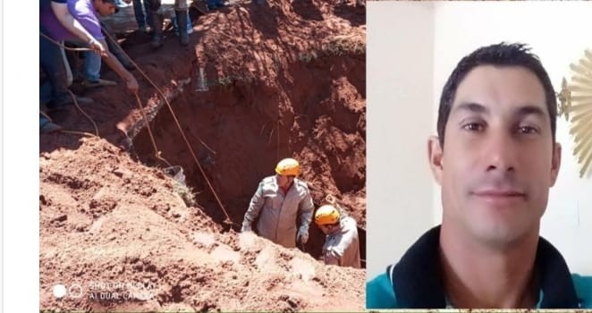 Homem morre após fossa desabar .