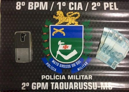 Taquarussu - Polícia Militar prende mulher após furto