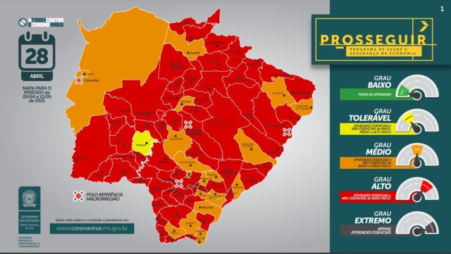 Vejam a bandeira  do programa Prosseguir das cidades do MS.