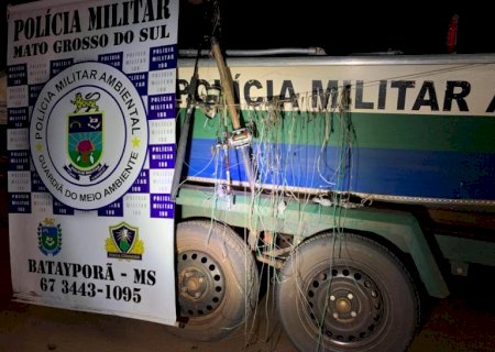 Polícia Militar Ambiental de Batayporã autua dois pescadores por pesca ilegal e apreende petrechos ilegais de pesca