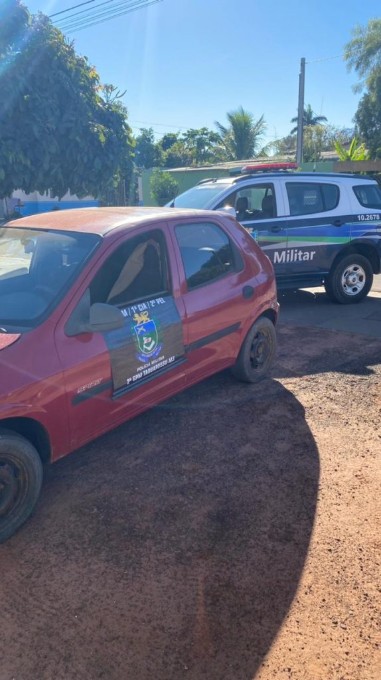 Polícia Militar de Taquarussu recupera veículo furtado e prende homem por receptação