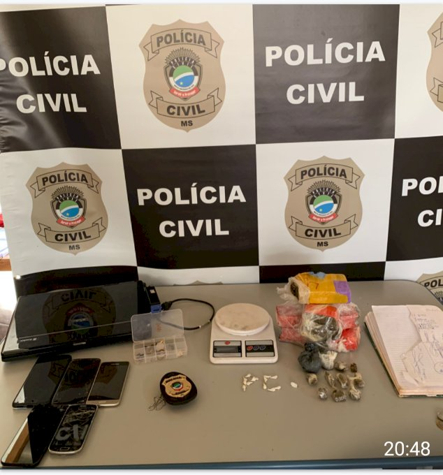 Batayporã: Polícia Civil e Militar prenderam suspeito de tráfico de drogas que mantinha desmanche na cidade
