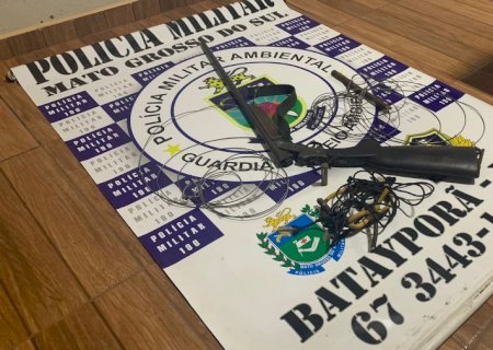 Polícia Militar Ambiental de Batayporã surpreende caçadores e apreende arma e armadilhas de caça