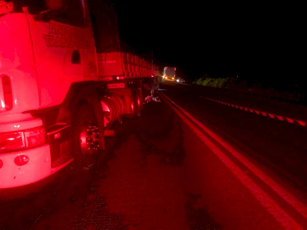 Homem se joga em baixo de carreta e morre na BR-267