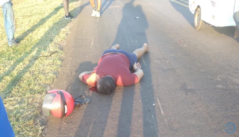 Motociclista fica gravemente ferido em acidente na BR-359