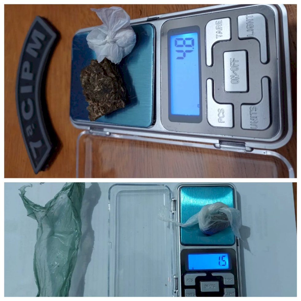 Polícia Militar apreende porções de maconha durante abordagens em Anaurilândia.