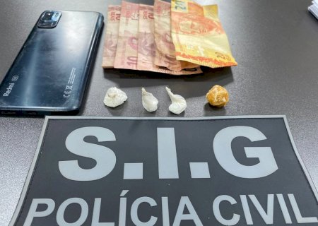 Ivinhema - SIG prende em flagrante suspeito de tráfico de drogas na região da cracolândia.