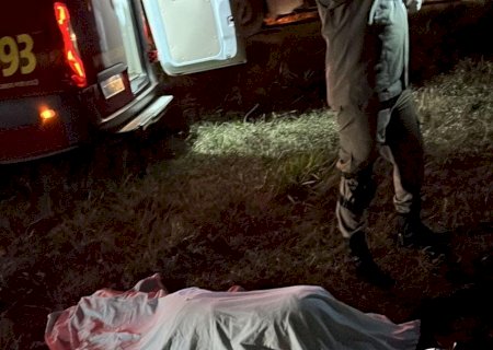 Motociclista morre na MS-141 ente Ivinhema e Navirai trevo que da acesso a Novo Horizonte do Sul.