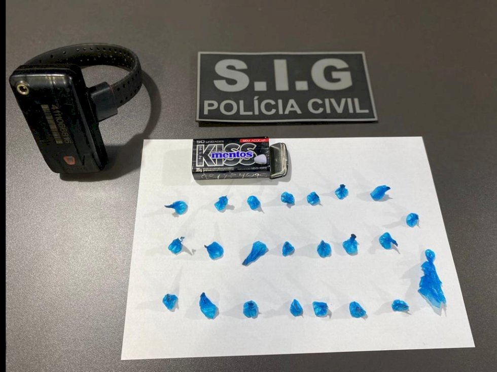 Ivinhema - Polícia Civil por meio da secção de investigações gerais -SIG prendeu em flagrante um indivíduo por tráfico de drogas.