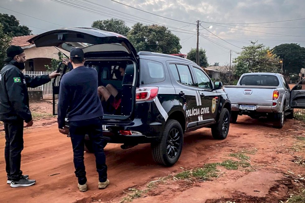 Polícia Civil elucida caso de feminicídio ocorrido em Naviraí e prende o autor, com apoio da Polícia Civil do Paraná.