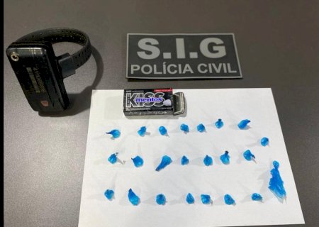 Ivinhema - Polícia Civil por meio da secção de investigações gerais -SIG prendeu em flagrante um indivíduo por tráfico de drogas.