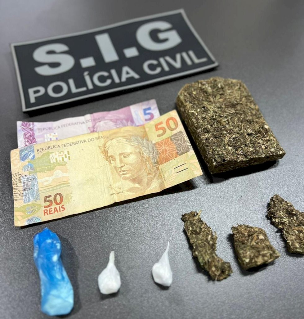 Ivinhema - Polícia Cívil prende suspeito de tráfico de drogas.