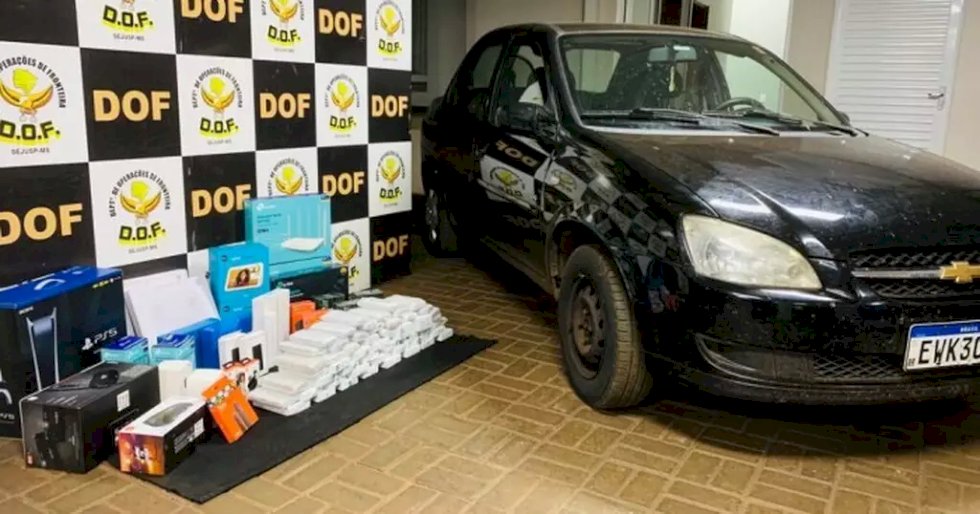Homem é preso com mais de R$ 230 mil em contrabando na BR-376 .
