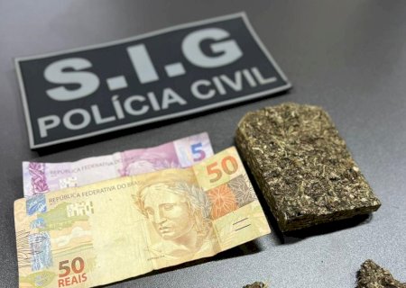 Ivinhema - Polícia Cívil prende suspeito de tráfico de drogas.