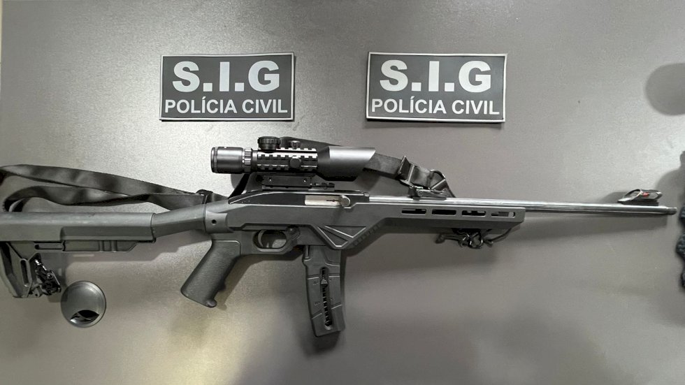 Polícia Cívil de Novo Horizonte do Sul com apoio do SIG, apreende arma de fogo utilizada para atirar em cachorro