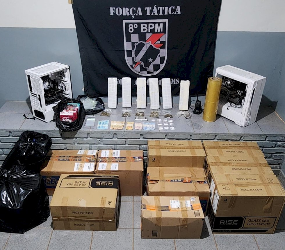 Policiais da Força Tática prende homem de 27 anos por tráfico na Vila Nidio Boffo, em Batayporã