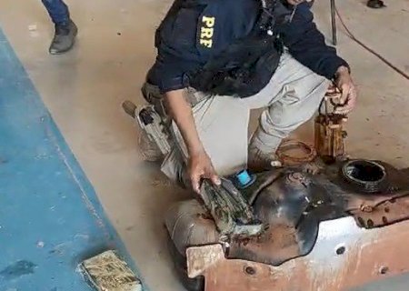 PRF apreende 47 Kg de cocaína em tanque de combustível