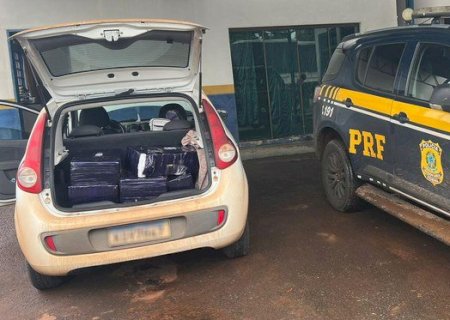 PRF apreende 363 Kg de maconha e recupera veículo em Nova Andradina