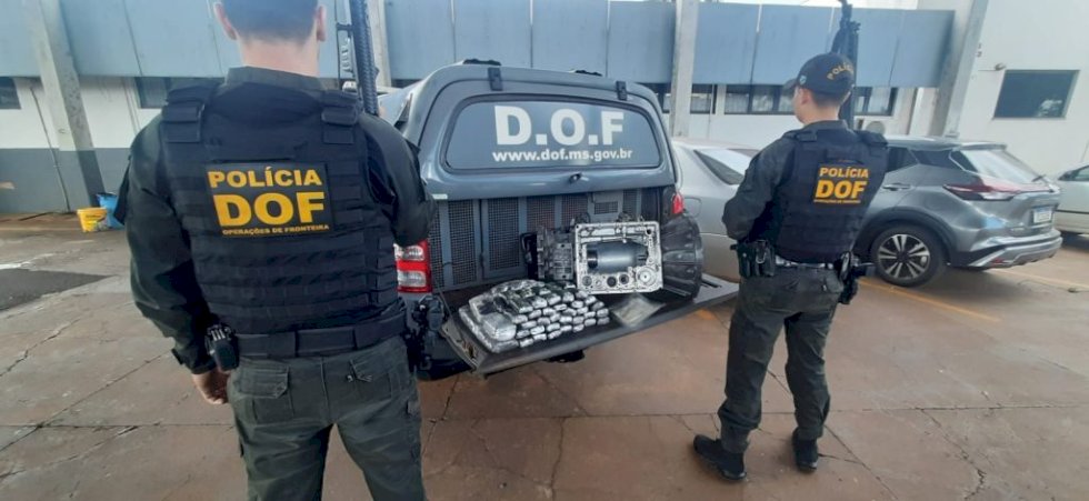 Haxixe marroquino que seguia para Campo Grande dentro de caixa de câmbio é apreendido pelo DOF