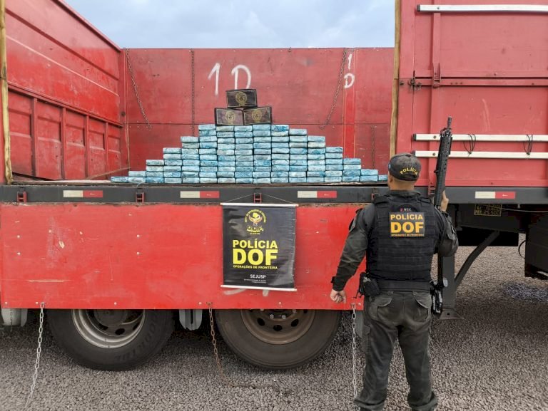 Apreensão milionária de cloridrato de cocaína que seguia para o Porto de Paranaguá é realizada pelo DOF