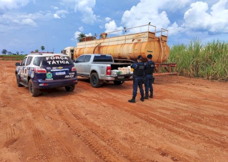 Ivinhema - Força tática do 8ºBPM prende dois homens por furto e receptação de defensivo agrícola