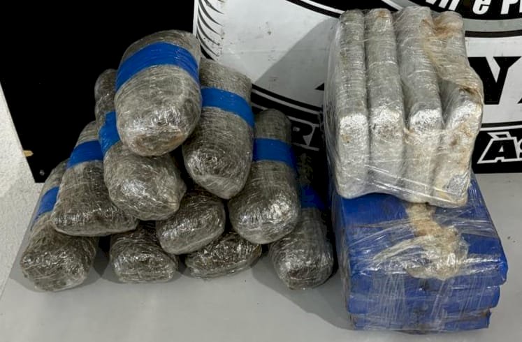 De folga, policial civil desconfia de adolescente dentro de ônibus de viagem e apreende com ela 12kg de maconha