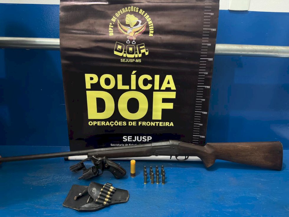 Homens são presos pelo DOF com armas de fogo e munições ilegais