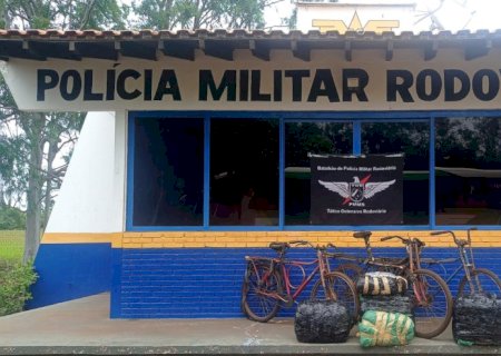 PMR apreende carga de entorpecentes transportadora em bicicletas