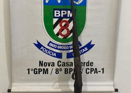 Polícia Militar localiza arma de fogo, na zona rural, do Distrito de Nova Casa Verde