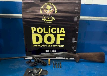 Homens são presos pelo DOF com armas de fogo e munições ilegais