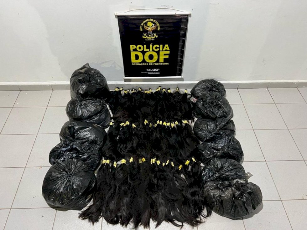 Mais de 40 quilos de cabelo humano de origem boliviana são apreendidos pelo DOF