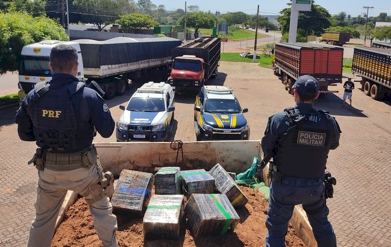 Em maior apreensão do ano, PRF e PM apreendem 12 toneladas de maconha