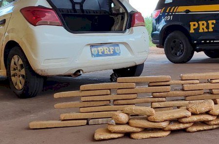 PRF apreende 45 Kg de maconha e skunk em Água Clara