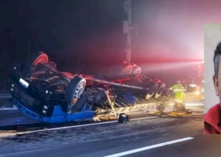 Morador em Fátima do Sul morre após caminhão capotar na SP-333 em Marília-SP