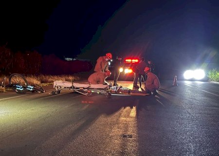Ciclista é atropelado entre Nova Andradina e Batayporã