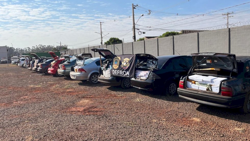 Polícia Civil, no âmbito da Operação Protetor, apreende 15 veículos carregados com produtos contrabandeados e descaminhos