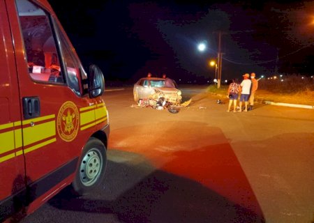 Ivinhema - Motociclista sofre ferimentos graves após acidente entre carro e moto na MS 141