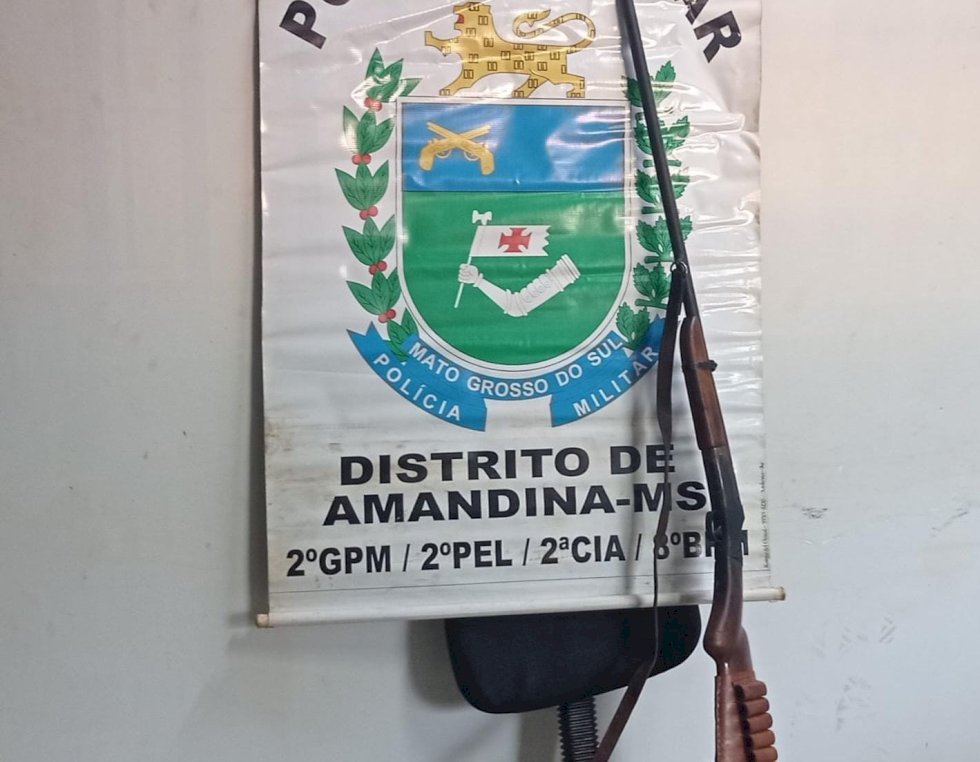 Ivinhema - Polícia Militar prende homem por porte ilegal de arma de fogo em Amandina