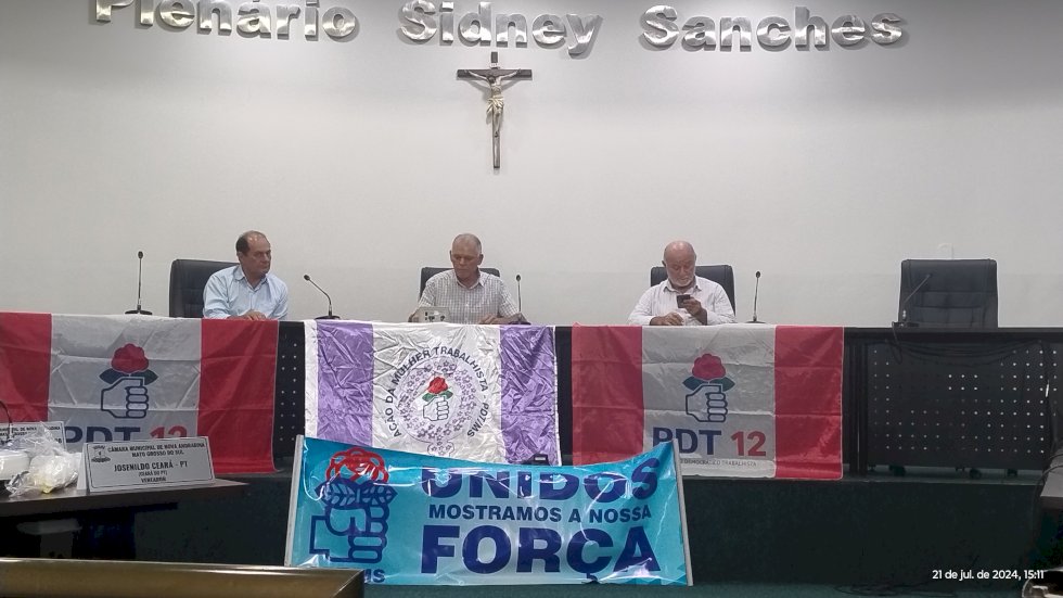 Nova Andradina  - Milton Sena  confirma em convenção do PDT, seu nome para disputar a cadeira do executivo municipal