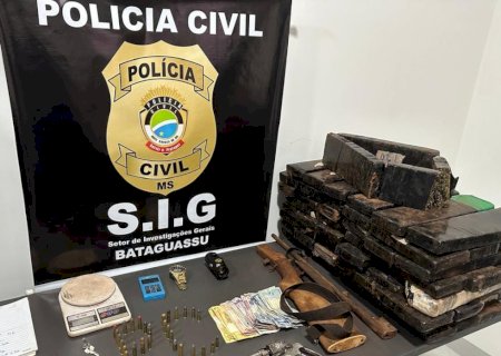 Polícia Civil estoura “bunker” com drogas e prende homem por tráfico e porte ilegal de arma de fogo, em Bataguassu