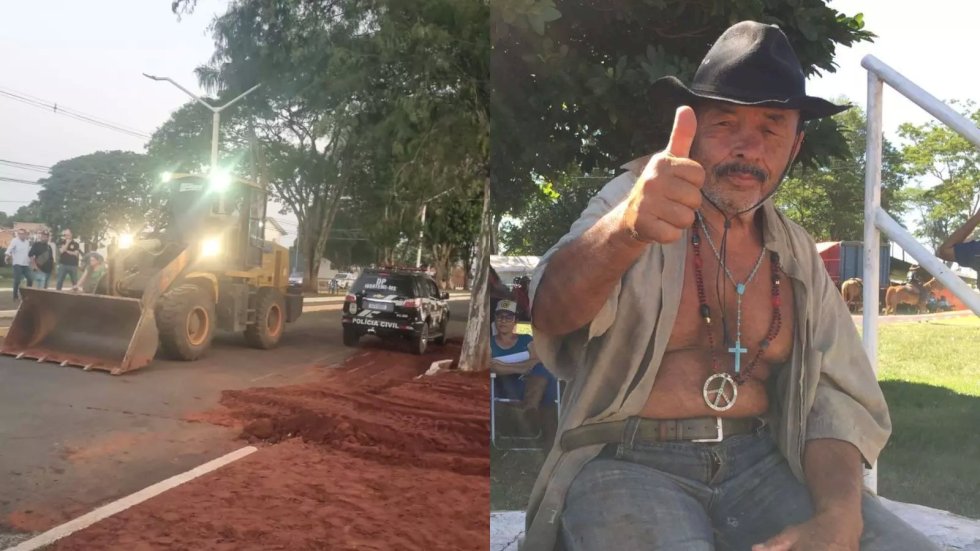 ‘Mané’ morre atropelado por pá carregadeira em obra de canteiro central