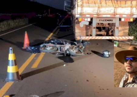 Homem morre após bater moto na traseira de caminhão em Caarapó