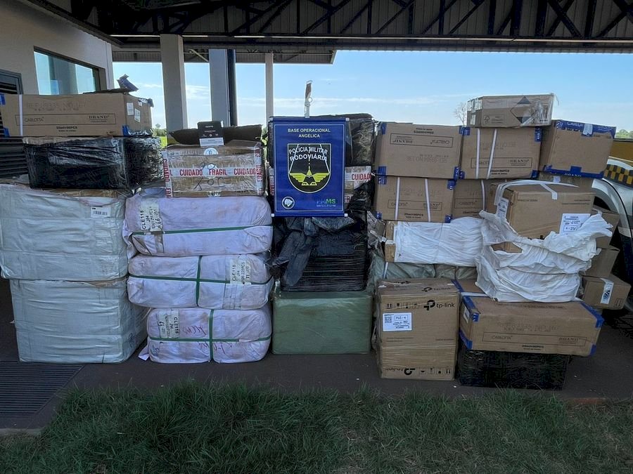 Angélica: PMR apreende mercadorias de contrabando e descaminho avaliadas em R$ 155 mil
