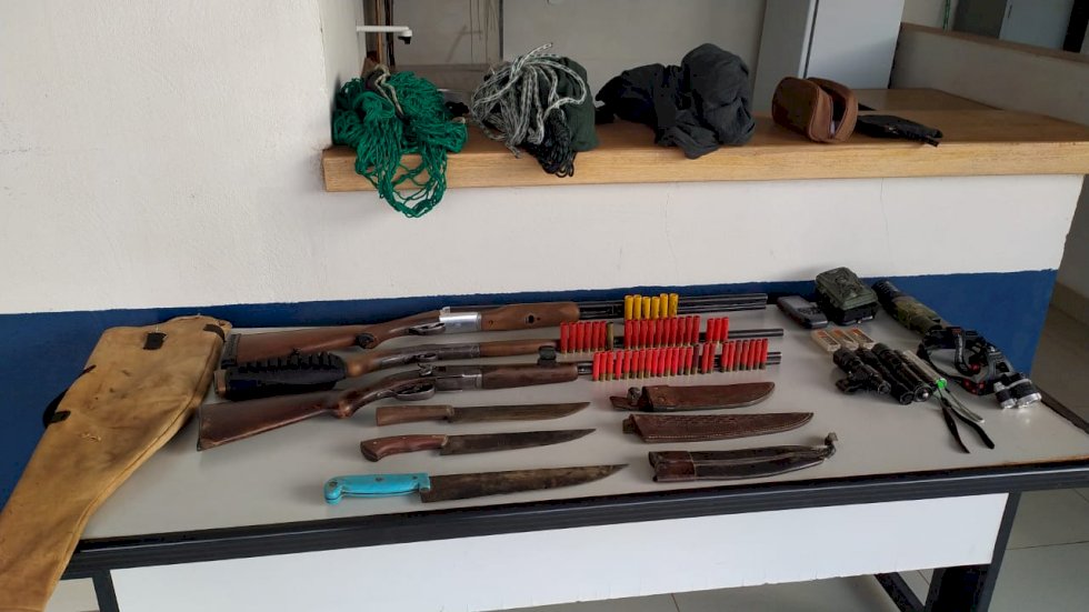Polícia Militar Ambiental apreende armas e materiais de caça durante operação
