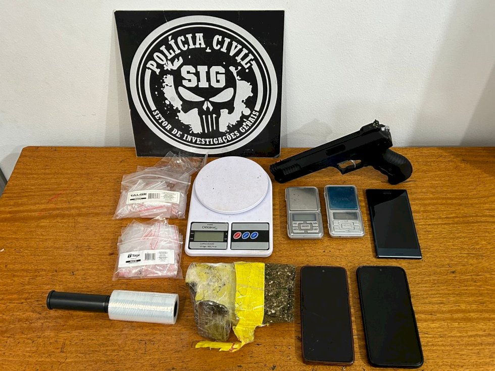 Polícia Civil prende homem em flagrante por tráfico de drogas
